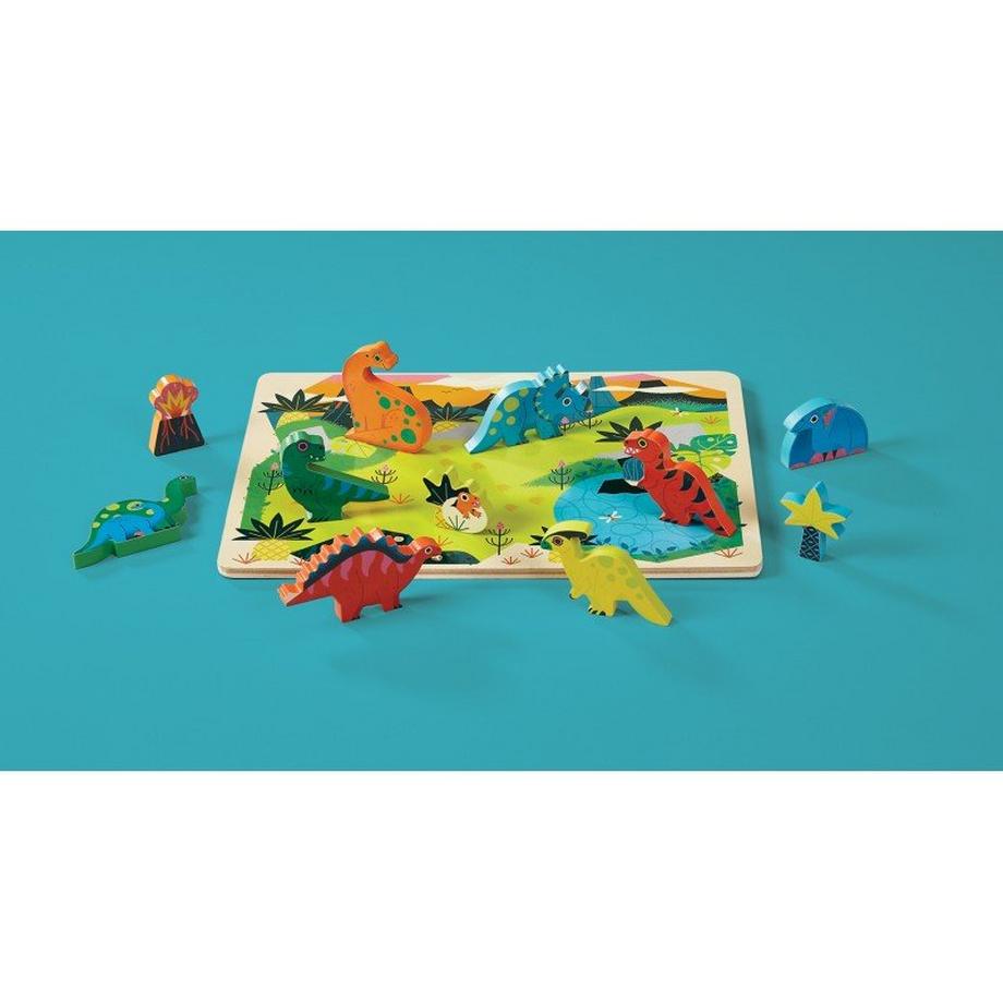 Crocodile Creek  Wood Puzzle, Dinosaurier 