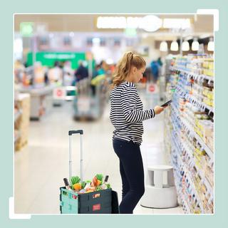 Northix Chariot de courses pliable avec couvercle  