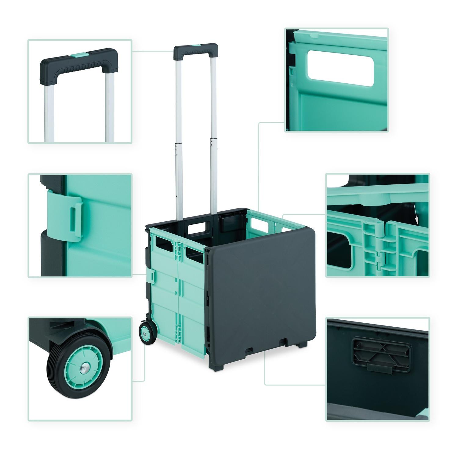 Northix Chariot de courses pliable avec couvercle  