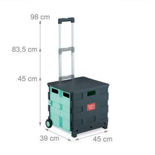 Northix Chariot de courses pliable avec couvercle  