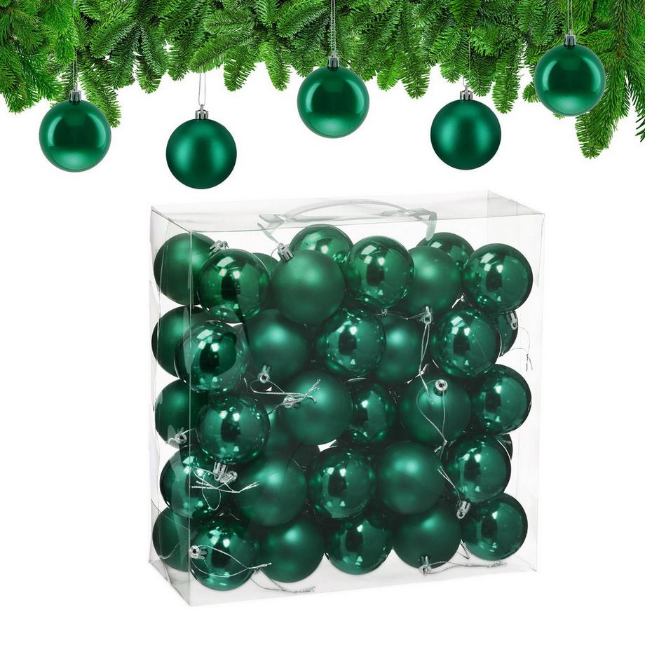 Set di palline per albero di Natale, confezione da 50