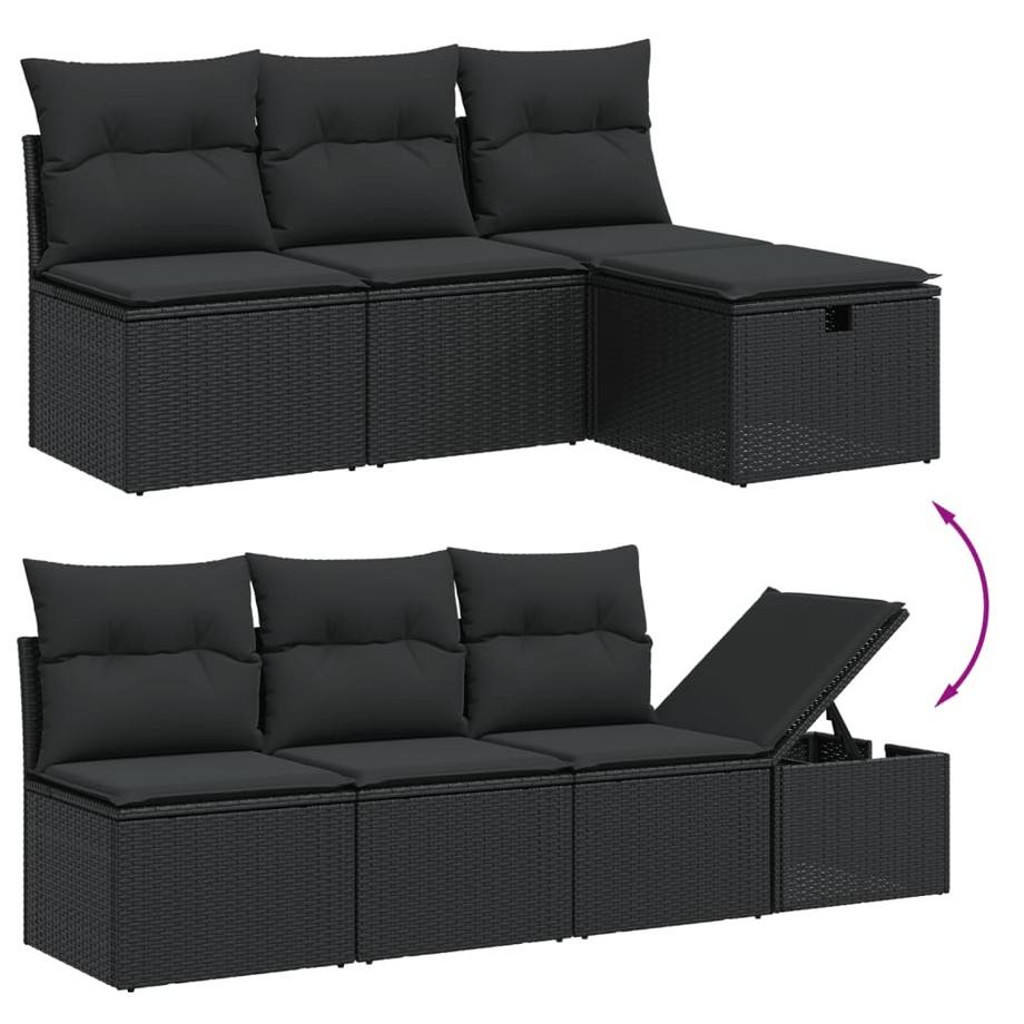 VidaXL set divano da giardino Polirattan  