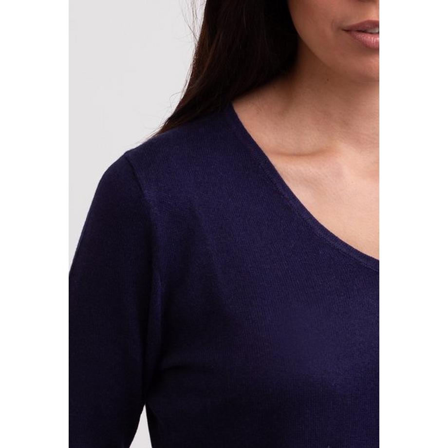 CASH-MERE.CH Seide Kaschmir V-Ausschnitt Pullover  