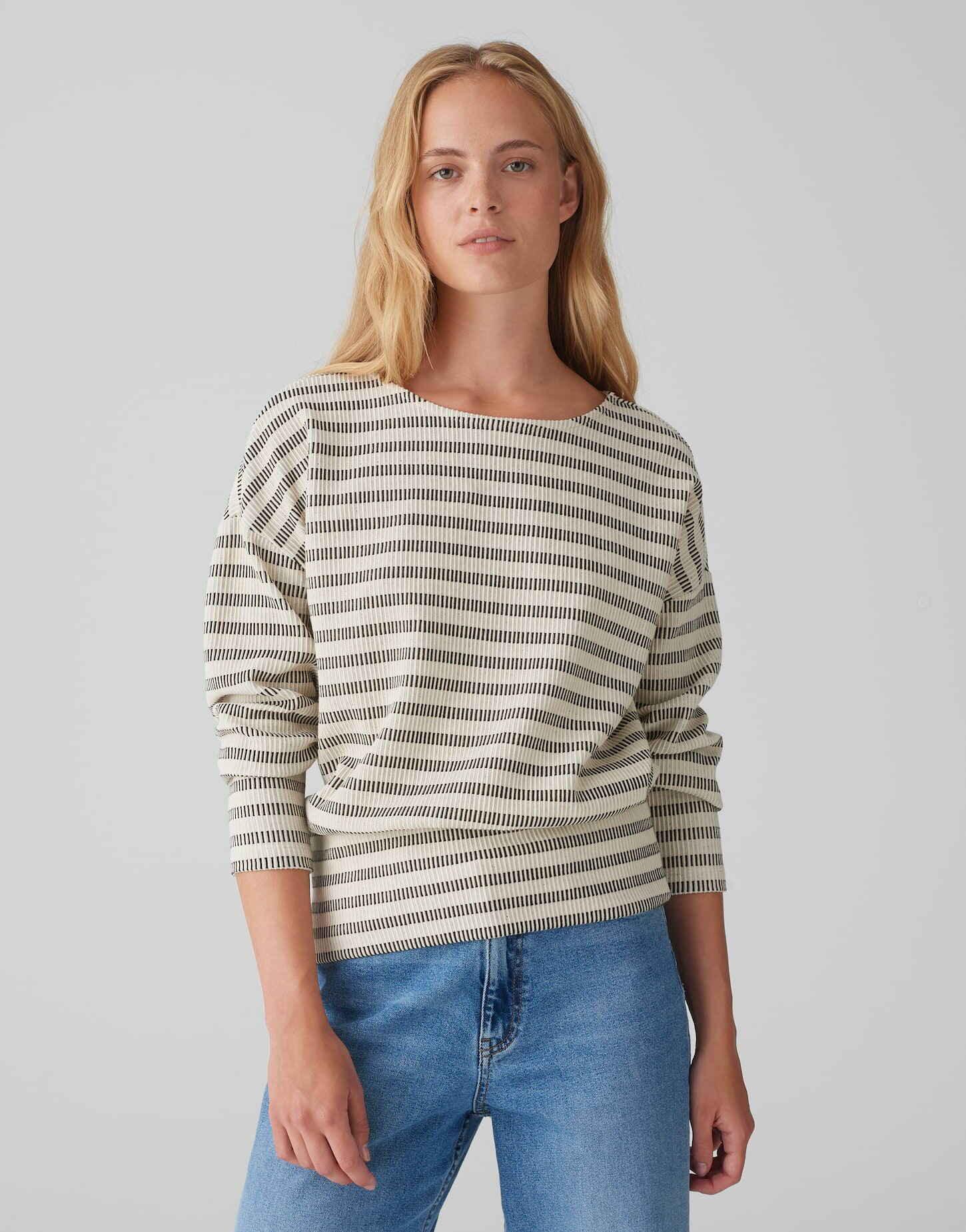 OPUS  Sweater Gieka stripe O-Form 