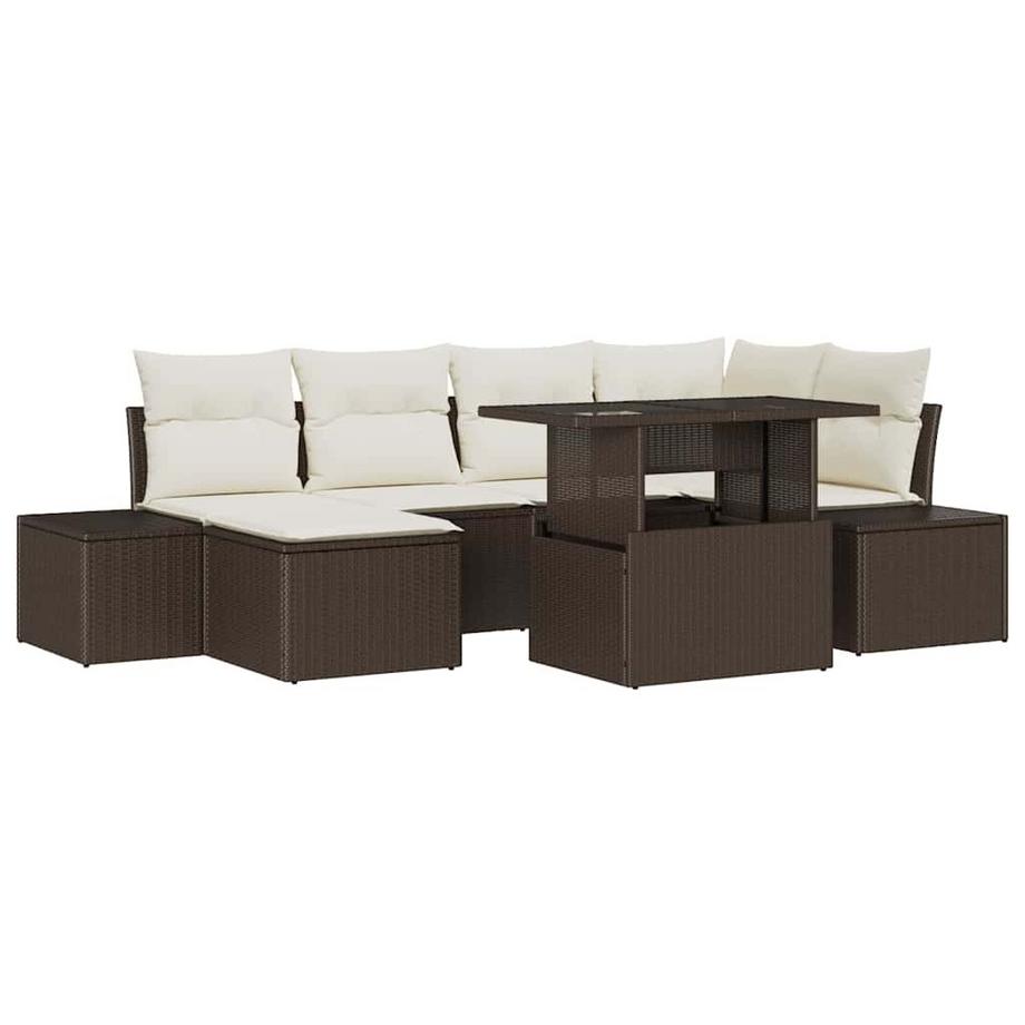 VidaXL Outdoor-sofagarnitur poly-rattan  