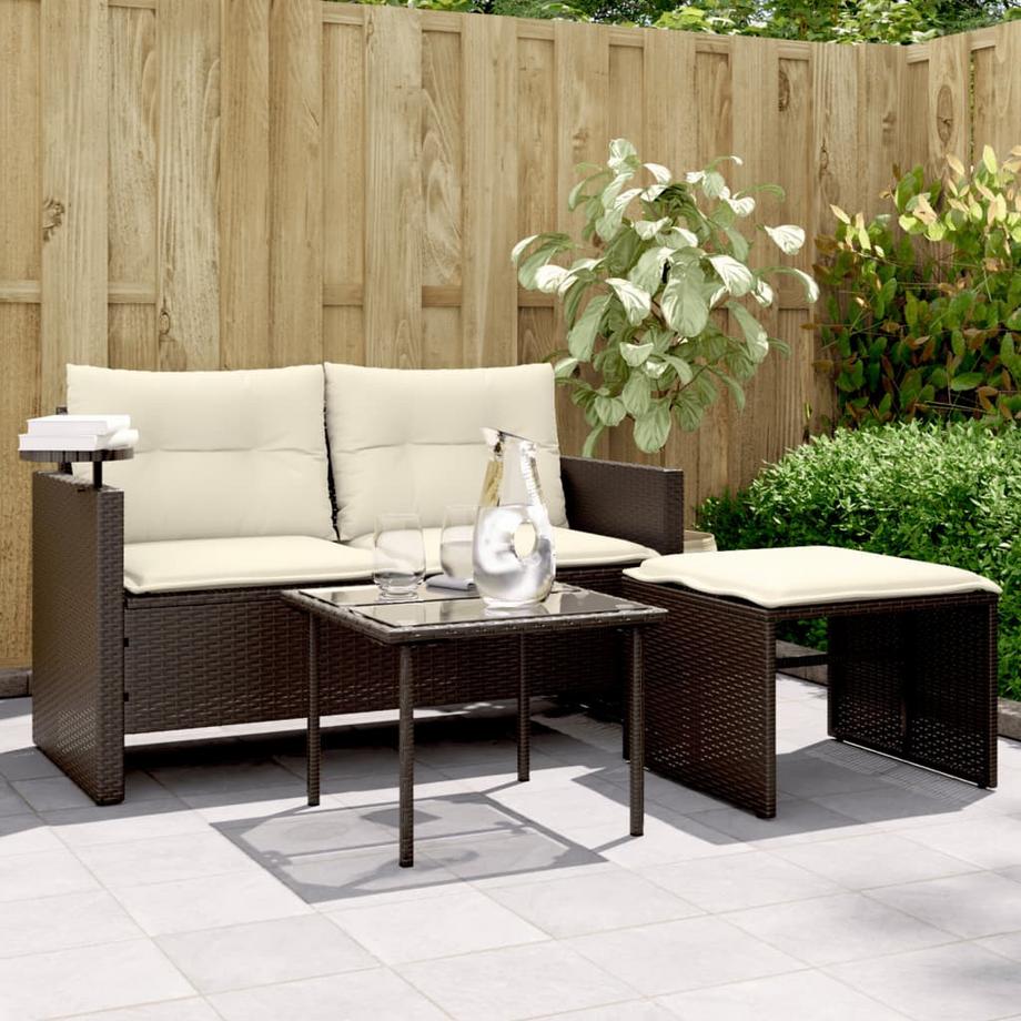 VidaXL set divano da giardino Polirattan  