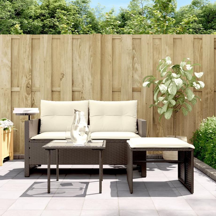 VidaXL set divano da giardino Polirattan  