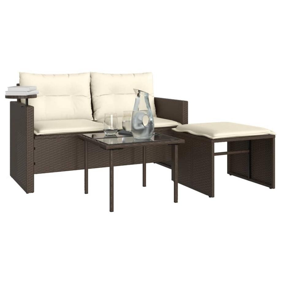 VidaXL set divano da giardino Polirattan  
