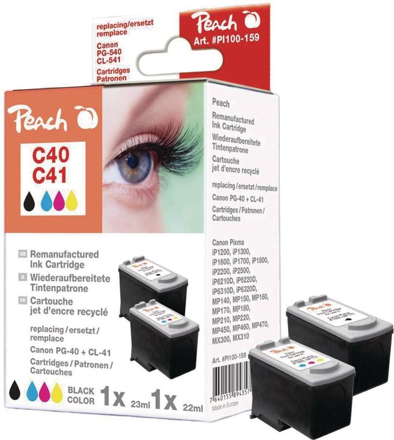 Peach  Tinte Canon PG-40 / CL-41 MultiPack black 1x23ml 530 Seiten co1x22ml 570 Seiten 