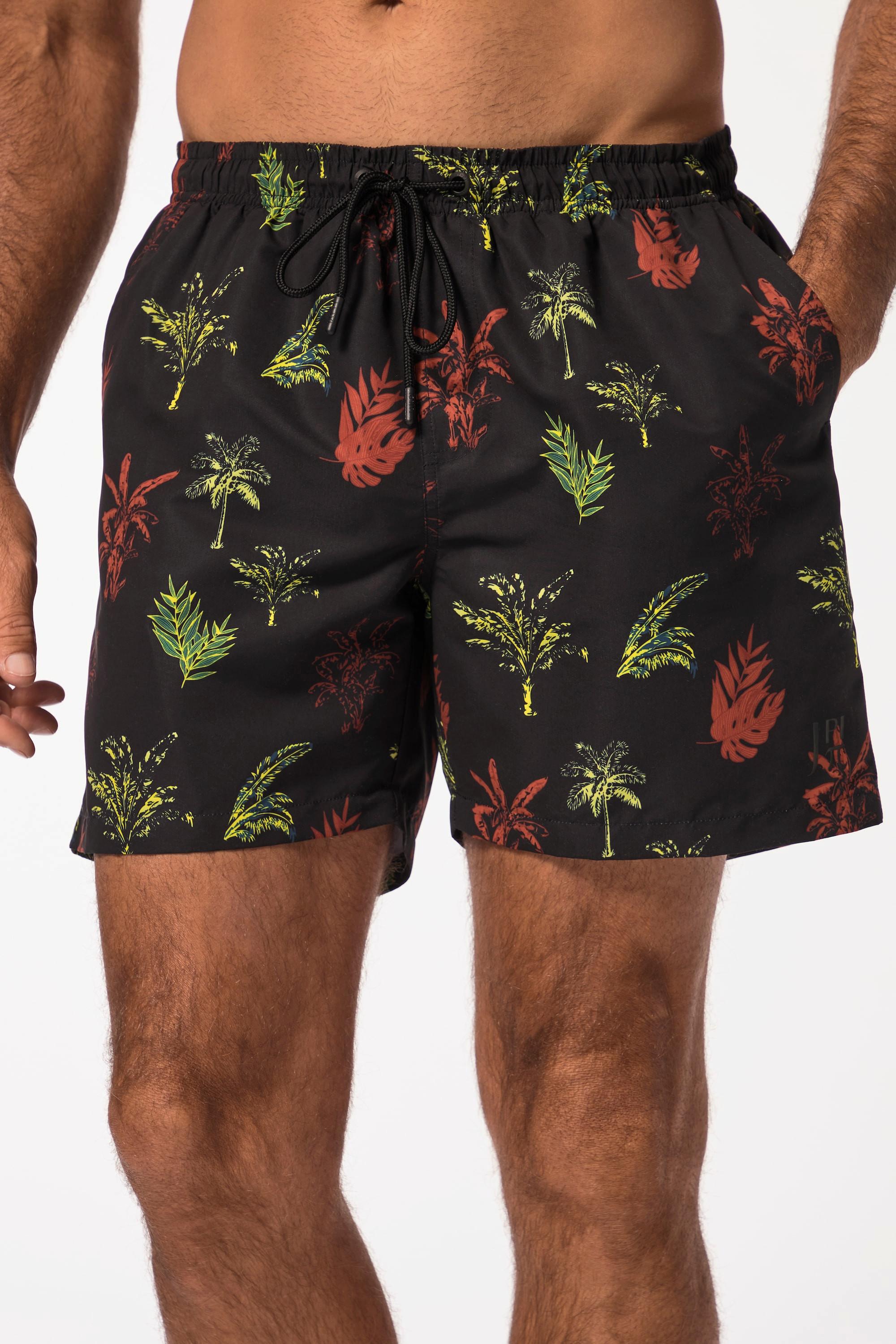 JP1880  Badeshorts, Beachwear, Elastikbund, floraler Print 