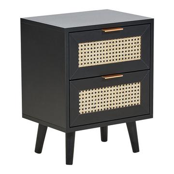 Comodino 2 cassetti en Fibra a media densità (MDF) Rustico OPOCO