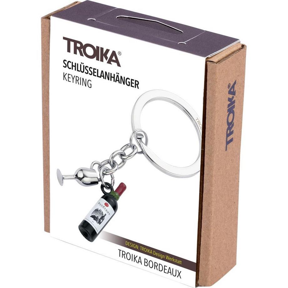TROIKA Porte-clés Bouteille de vin et Verre  