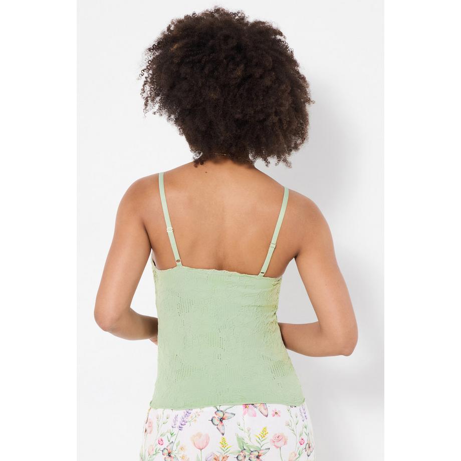 Joe Browns Cami Strutturato con Bordo in Pizzo e Spalline Regolabili  