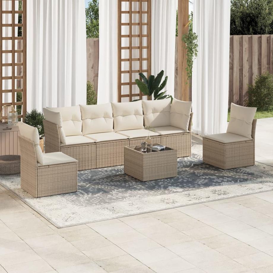 VidaXL set divano da giardino Polirattan  