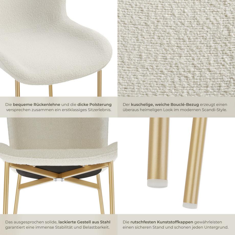 Tectake Polsterstuhl Tessa  