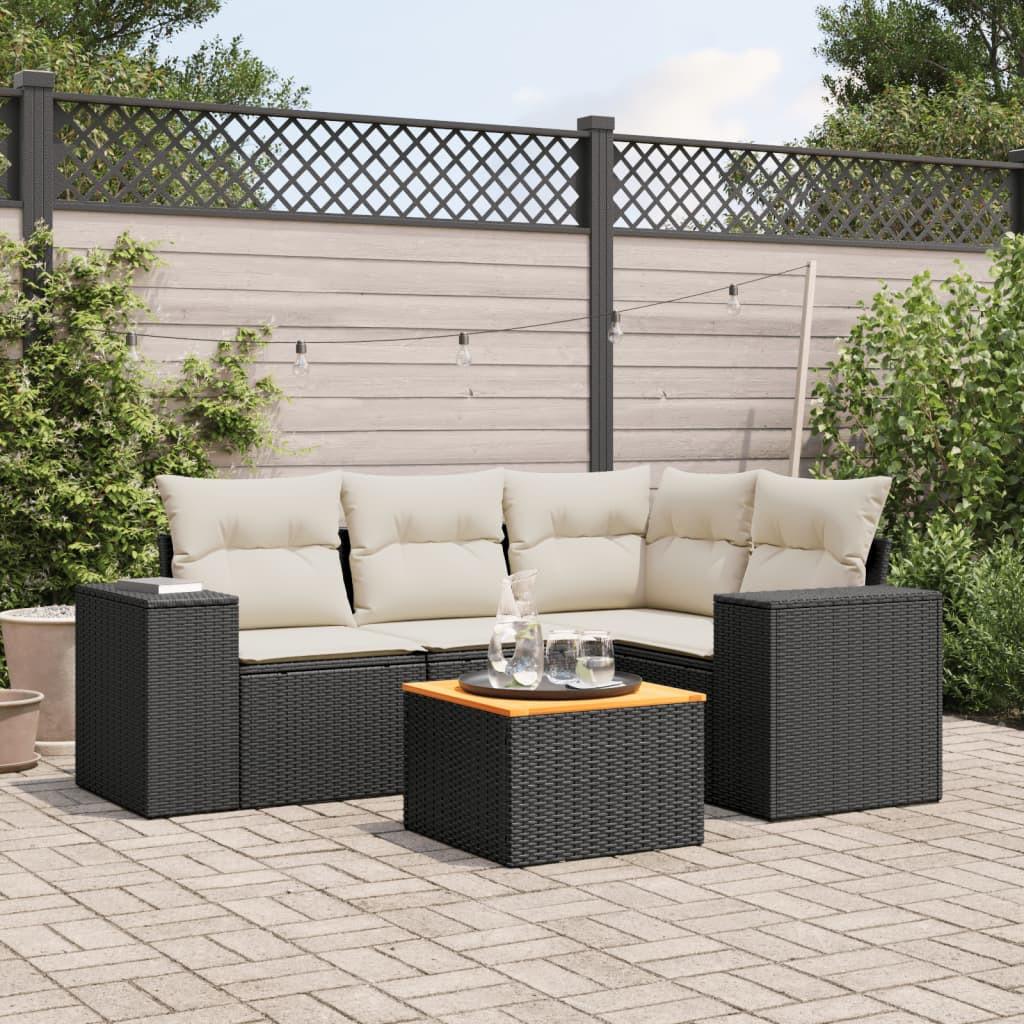 VidaXL set divano da giardino Polirattan  