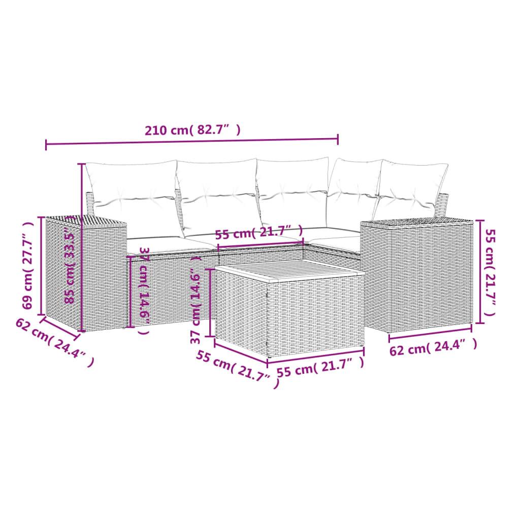 VidaXL Garten sofagarnitur poly-rattan  