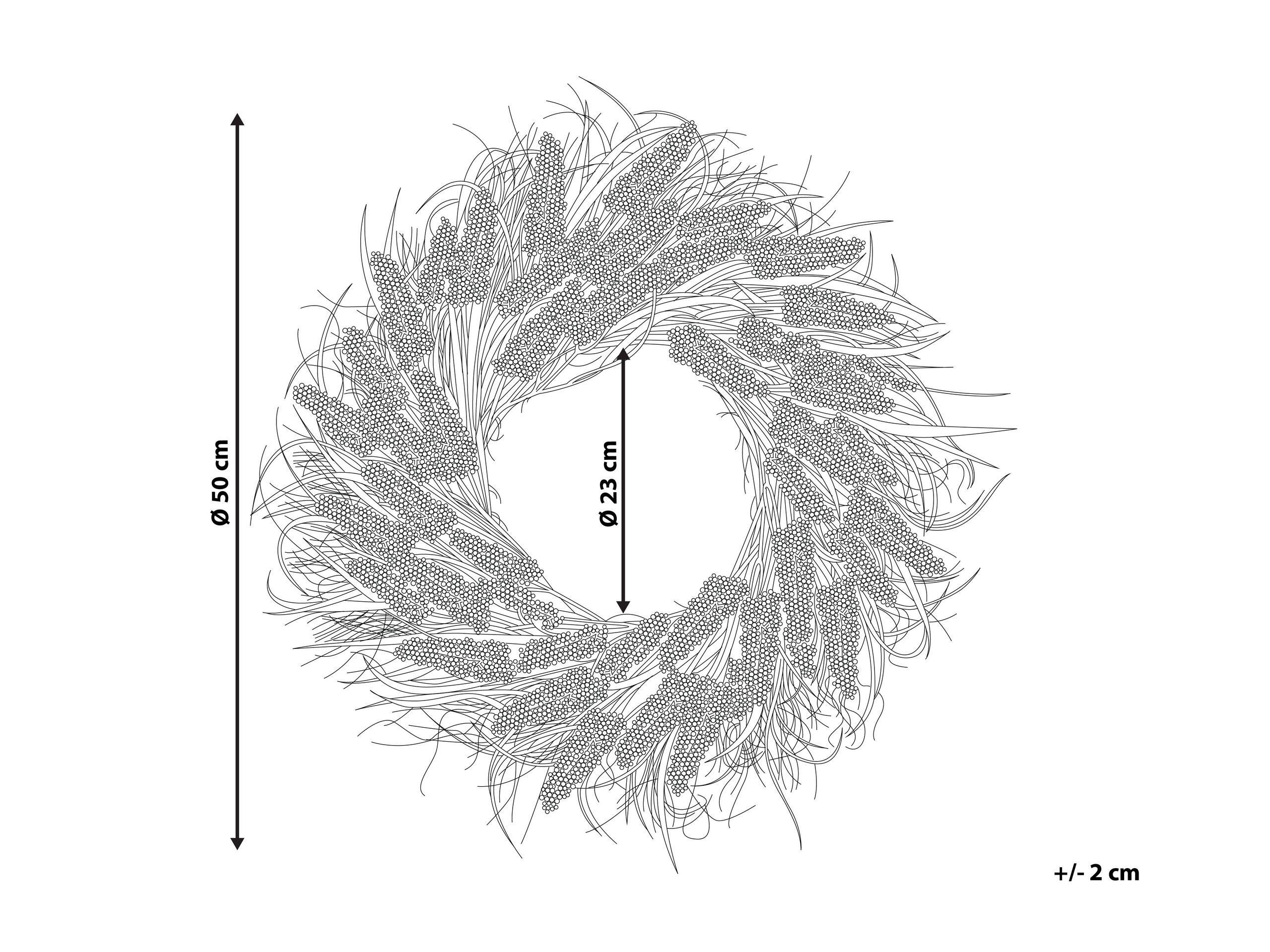 Beliani Couronne décorative en Matière synthétique Traditionnel CANDELARIA  