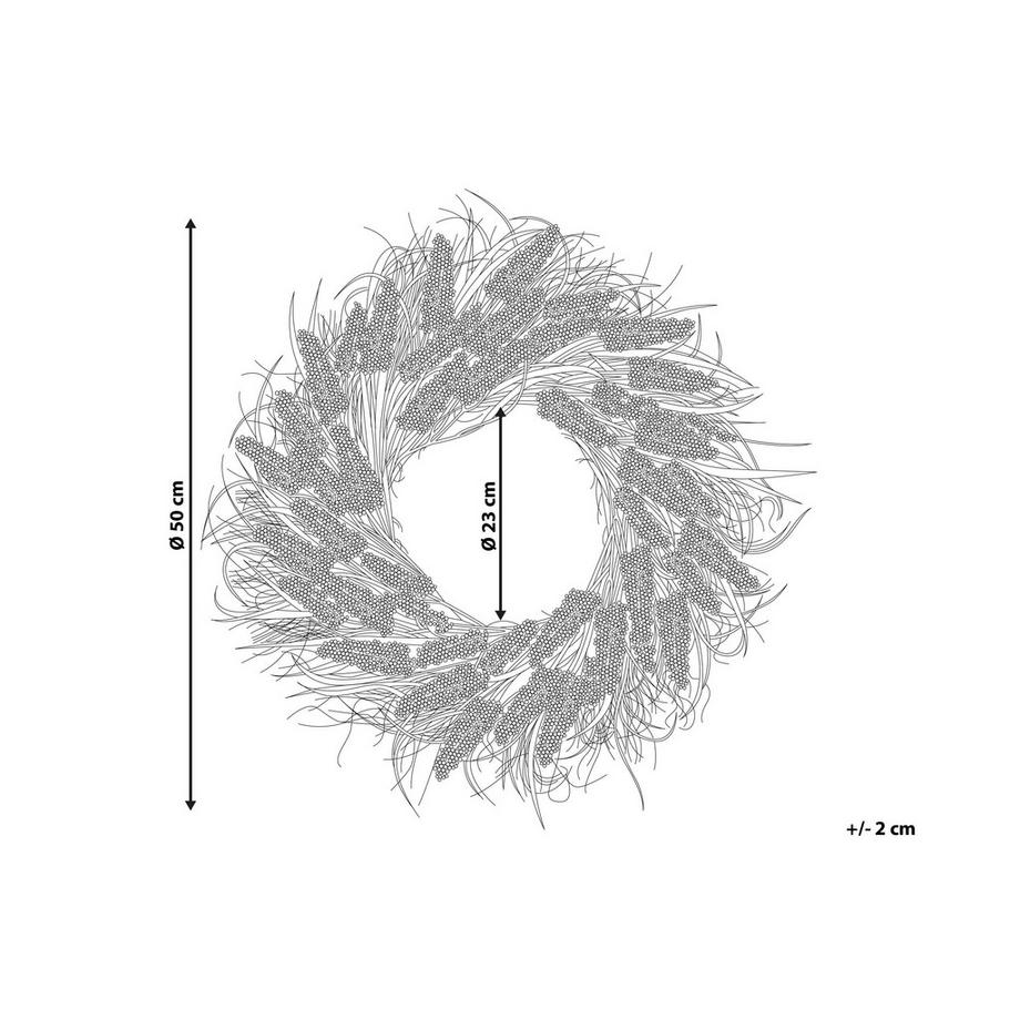 Beliani Couronne décorative en Matière synthétique Traditionnel CANDELARIA  