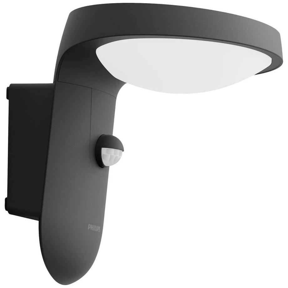 Tyla Lampada da parete Cella solare con sensore IR Ultra Efficiente LED 255lm IP44 Antracite