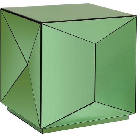 mutoni Table d&#039;appoint Shifra miroir vert  