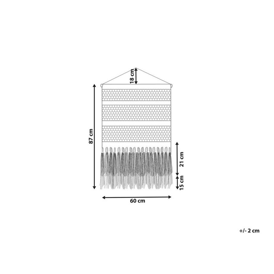 Beliani Suspension murale en tissu en Coton  PARIKO  