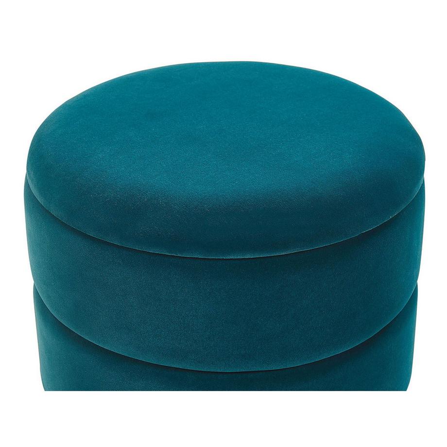 Beliani Pouf de rangement en Velours Glamour ELGIN  