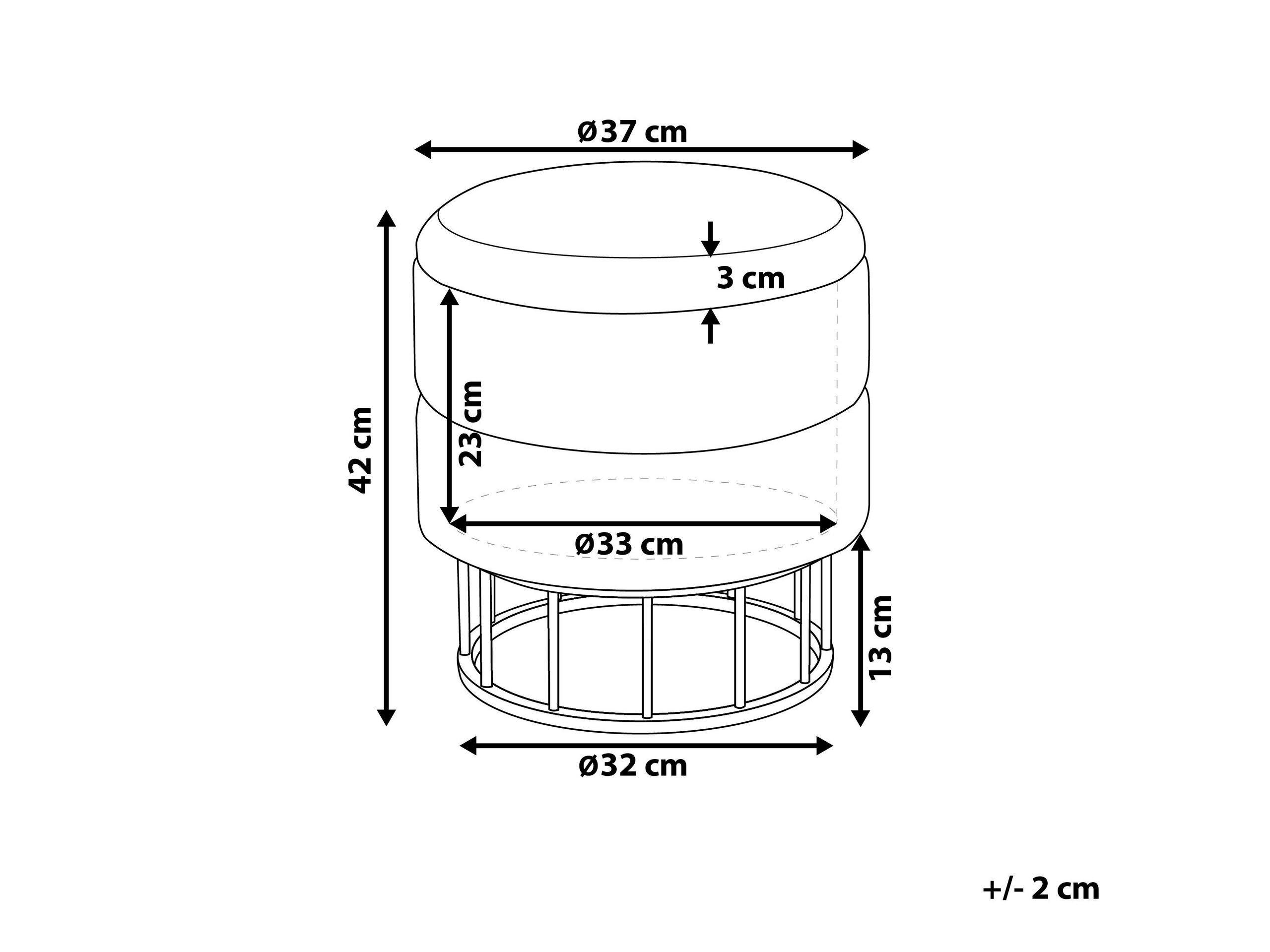 Beliani Pouf aus Samtstoff Glamourös ELGIN  