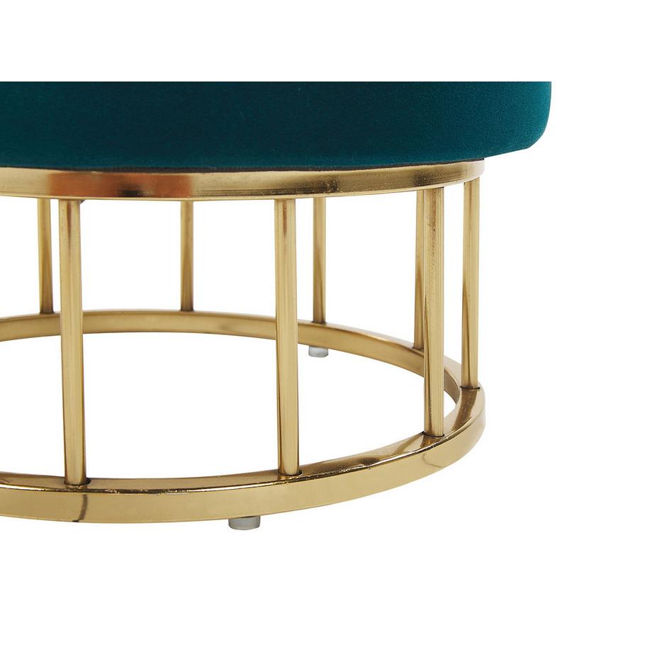 Beliani Pouf de rangement en Velours Glamour ELGIN  