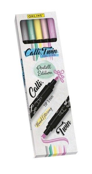 Online ONLINE Calli Brush Twin 3mm  Pastel, ass. 5 Stück  