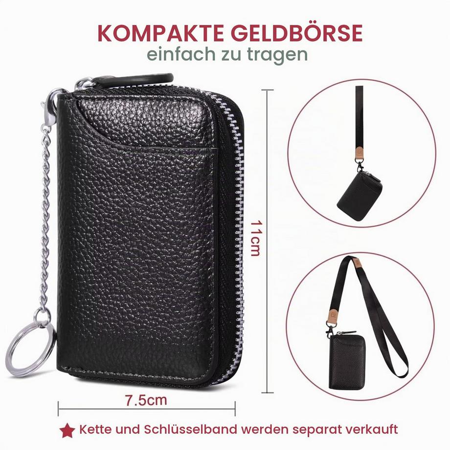 Only-bags.store Schutzhülle 14 Fächer Kartenetui Reißverschlussetui Geldbörse  