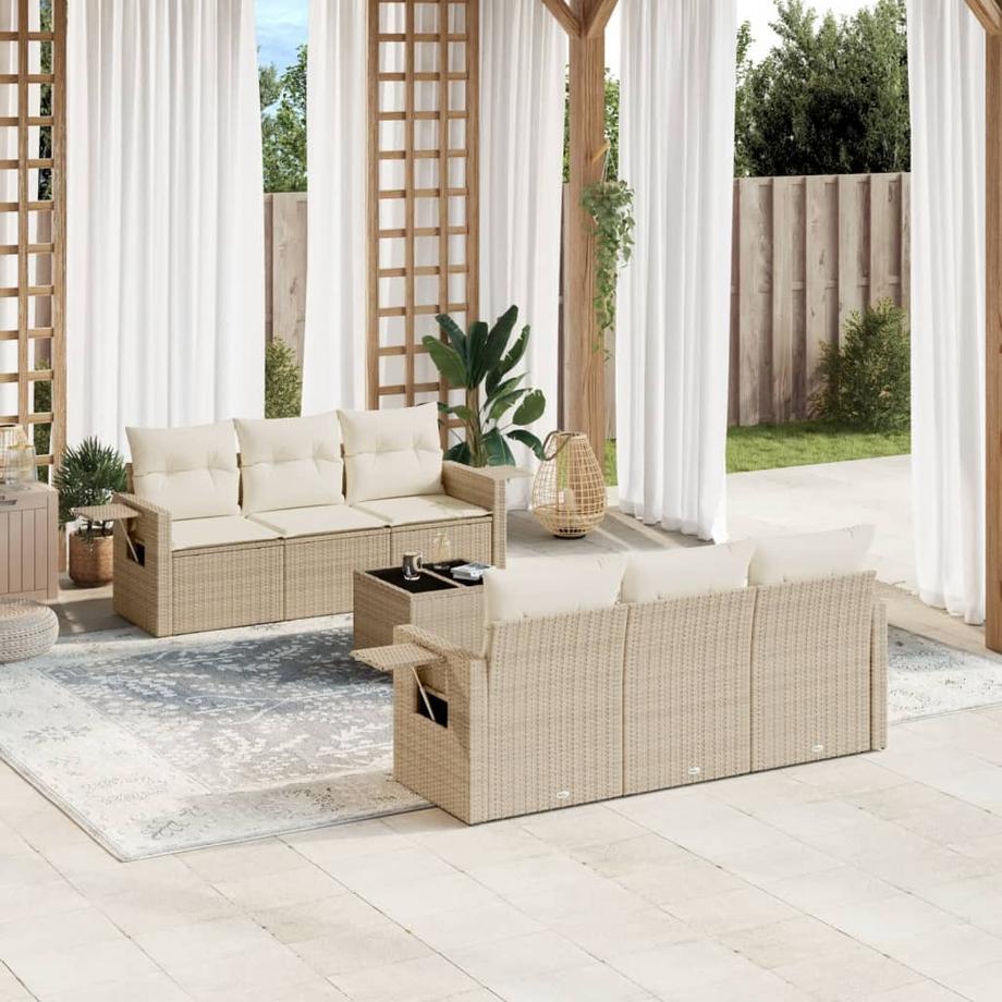 VidaXL set divano da giardino Polirattan  