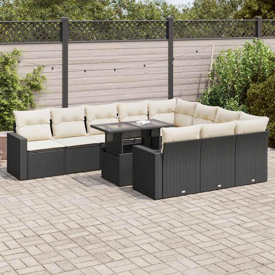 VidaXL set di divani da giardino Polirattan  