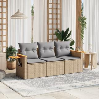 VidaXL set divano da giardino Polirattan  