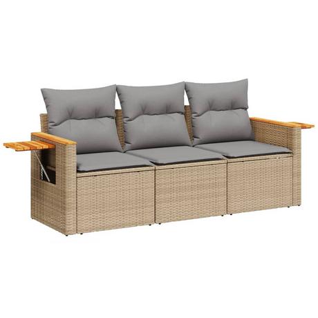 VidaXL set divano da giardino Polirattan  