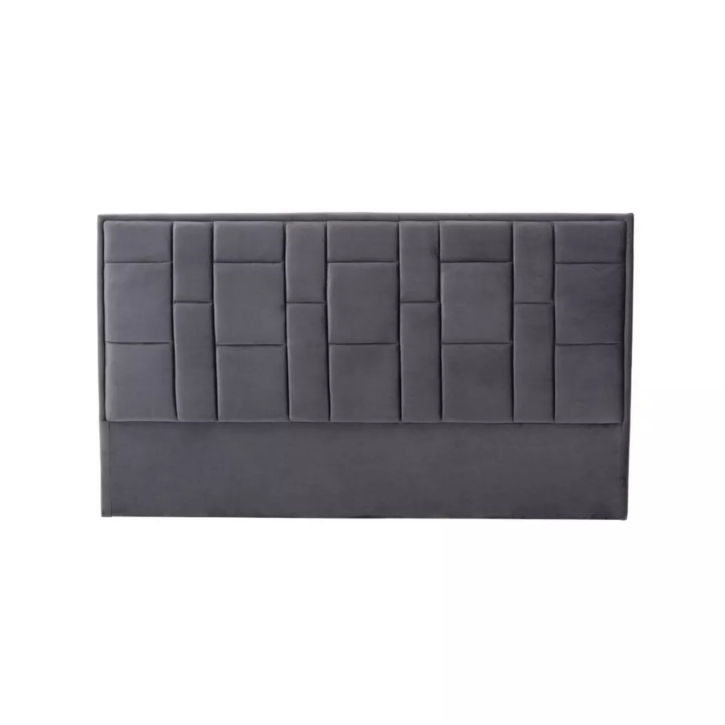 Tête de lit 160 cm - Velours - Gris foncé - hermine