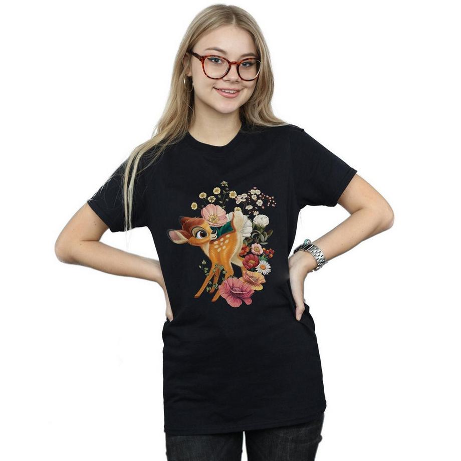 Disney Bambi T-Shirt Grafica Floreale  