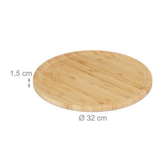 Northio Assiette à pizza en bambou 32 cm  