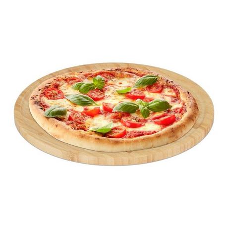 Northio Assiette à pizza en bambou 32 cm  