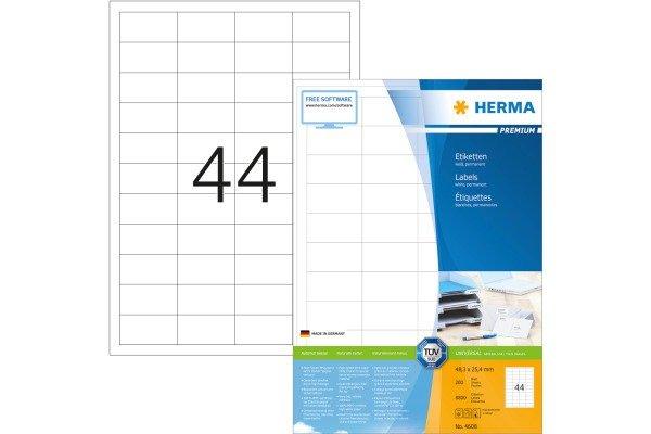 HERMA HERMA Etiketten Premium 48,3×25,4mm 4608 weiss 8800 Stück  