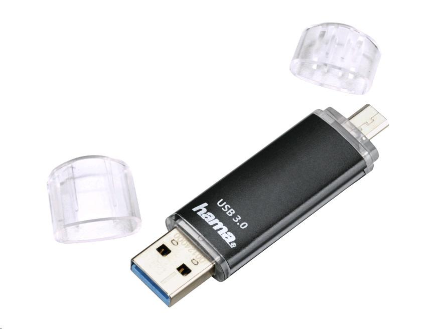 hama  USB-Stick Laeta Twin - 16 GB, USB 3.0, 40MBs, Schwarz 