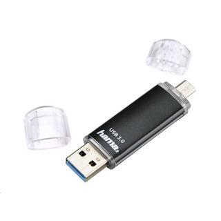 hama  USB-Stick Laeta Twin - 16 GB, USB 3.0, 40MB/s, Schwarz 