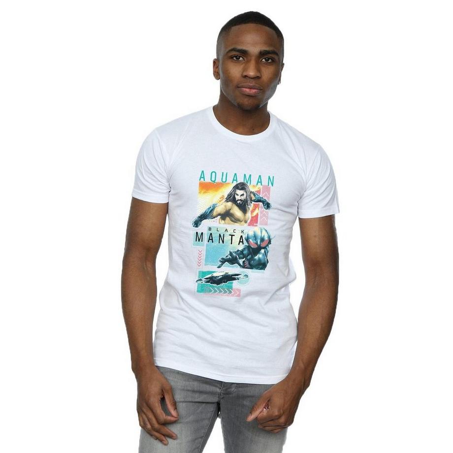 DC COMICS Aquaman Black Manta T-Shirt Stampa Grafica  