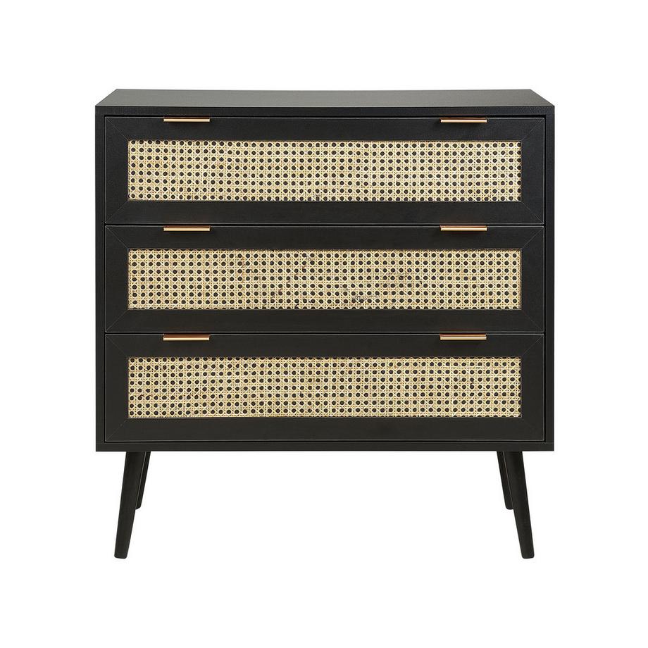 Beliani Kommode mit 3 Schubladen aus MDF-Platte Rustikal OPOCO  