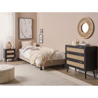 Beliani Cassettiera 3 cassetti en Fibra a media densità (MDF) Rustico OPOCO  