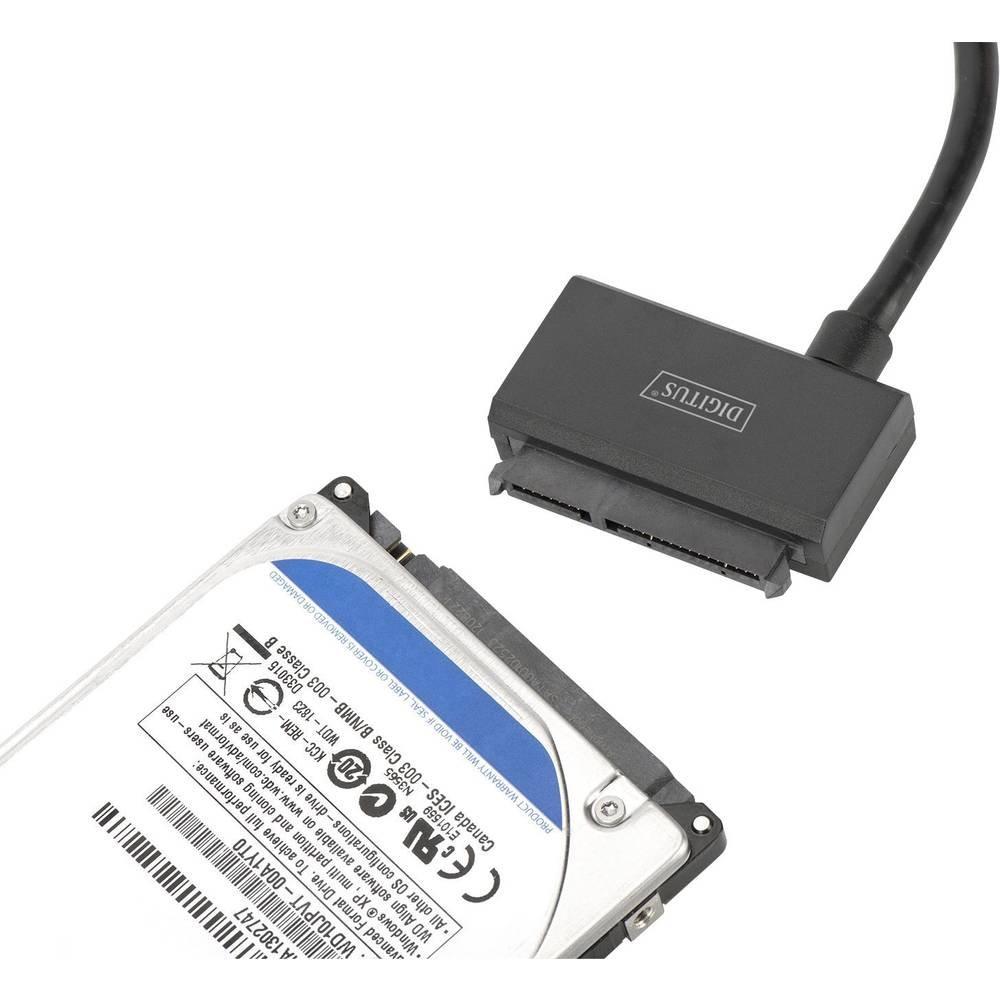 Digitus  USB 3.1 Typ C - SATA 3 Adapterkabel, 2.5″ SSDHDD, 5Gbps (USB 3.1), 6 Gbps (SATA), bis zu 5 TB 