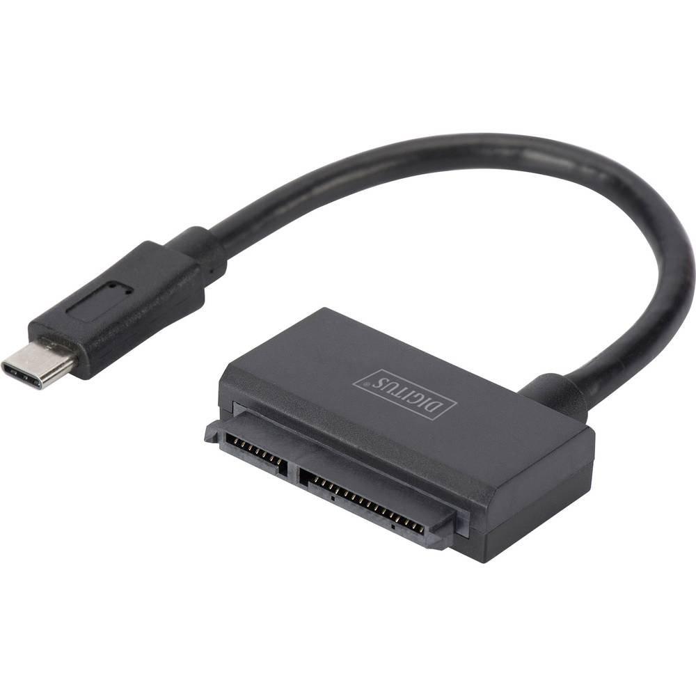 Digitus  USB 3.1 Typ C - SATA 3 Adapterkabel, 2.5″ SSDHDD, 5Gbps (USB 3.1), 6 Gbps (SATA), bis zu 5 TB 