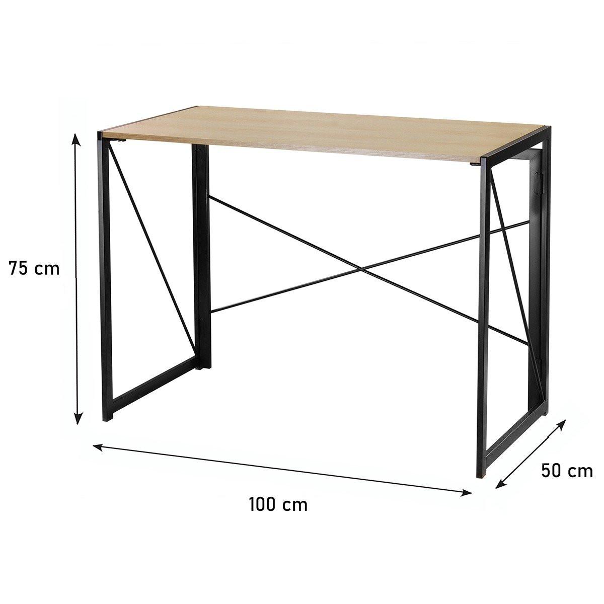 Calicosy Klappbarer Schreibtisch im Industrialstil - L100 cm  