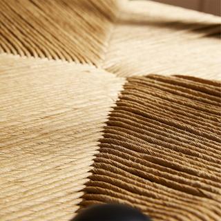 Calicosy Set von 2 Stühlen Oslo Buche Schwarz und Flechtwerk  