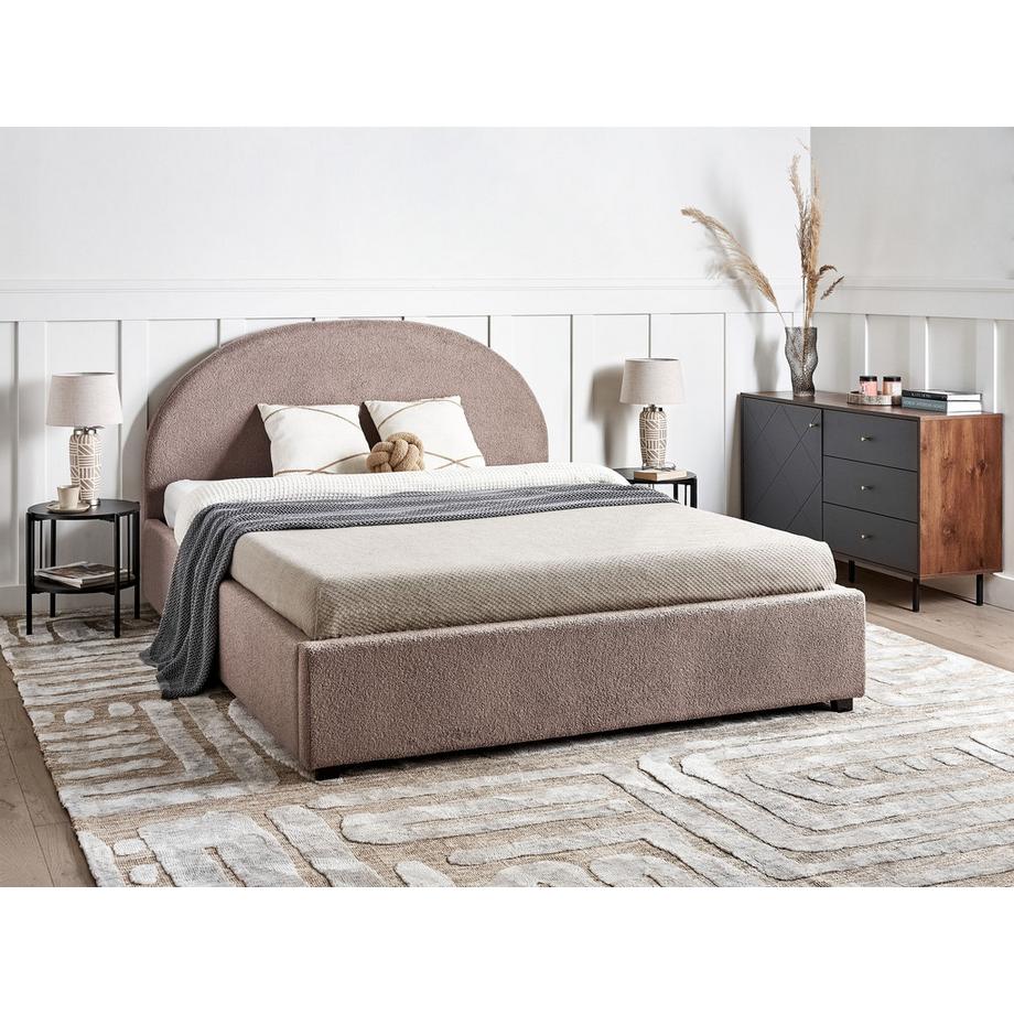 Beliani Letto contenitore en Bouclé  VAUCLUSE  